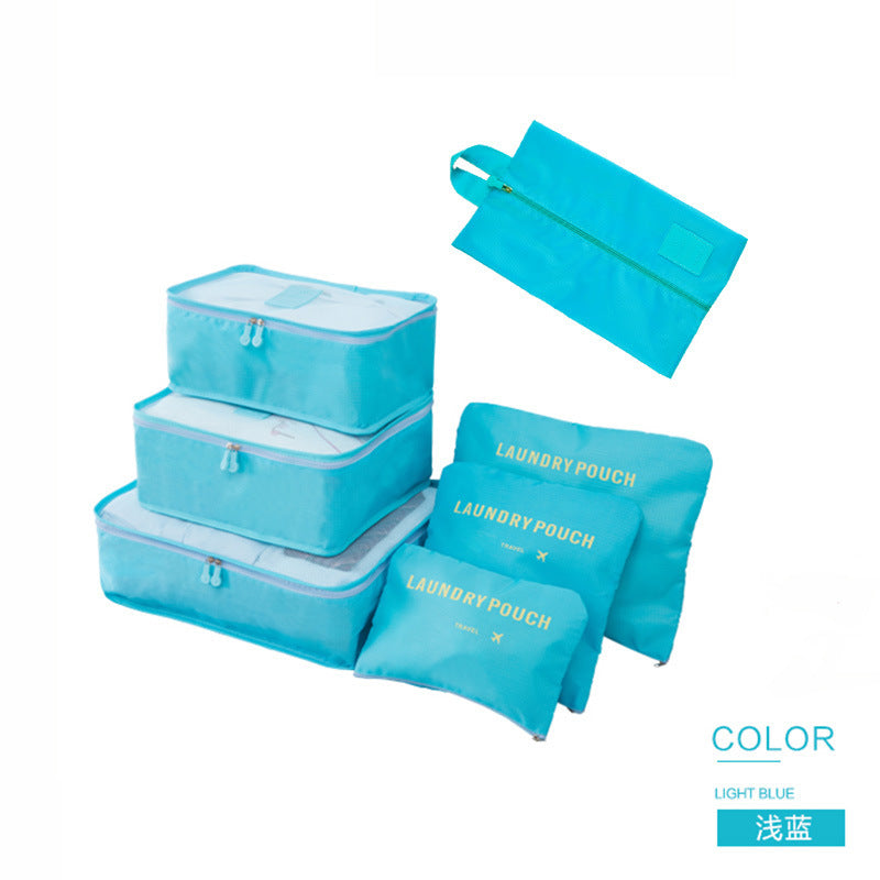 six-piece set, seven-piece storage bag, travel goods classification storage bag, business trip multi-functional clothing finishing set