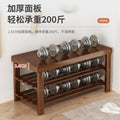 Solid wood shoe rack bench for entryway, shoe changing stool, household shoe cabinet with integrated bench seat for home use