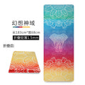 Yoga mat - suede pvc, extra wide, sweat-absorbent, dry & wet grip, thin, ultra-thin, foldable, portable, stretching
