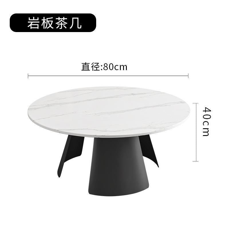 Rock slab coffee table round modern living room creative designer accessible luxury side table small apartment balcony casual italian tea table