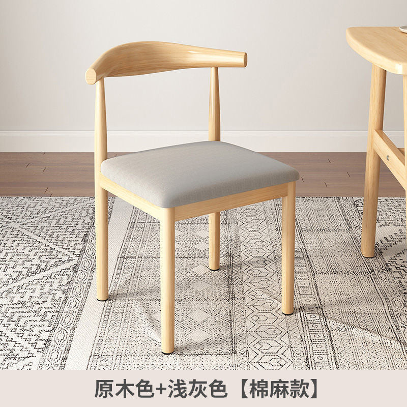 For homenordic desk chair modern casual restaurant chair iron horn chair dining table chair backrest stool