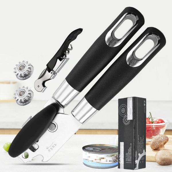 Multifunctional can opener, stainless steel manual can cutter, simple bottle opener, tin can cap opener Amazon