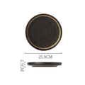 Creative nordic frosted edge steak plate - high-style stone texture ceramic serving dish for restaurant and home use