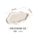 Matte white sesame dot cloud plate
