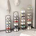 Bear creative economical floor-standing iron shoe rack accessible luxury simple for home doorway multi-layer shoe rack casual shoe cabinet