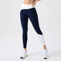 Eco-friendly recycled yoga pants - high-waisted, color block, 7/8 length, butt-lifting, shaping, tight-fit, peach lift, running, workout, and fitness leggings