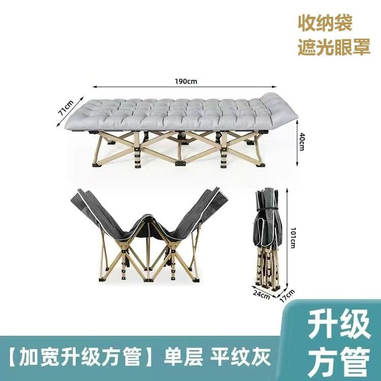 Single foldable bed, lightweight office lunch break nap handy gadget, simple and portable camp bed, lounge chair, for home companion
