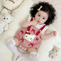 Infant and toddler summer suit female baby style vest bag butt overalls suitsummer outing cartoon bag butt cover