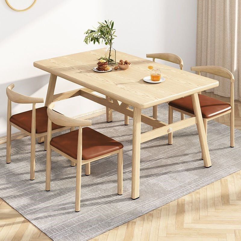 Rectangular table and chair combination casual small apartment dining table suit dining table and chair for home dining table and chair catering merchant
