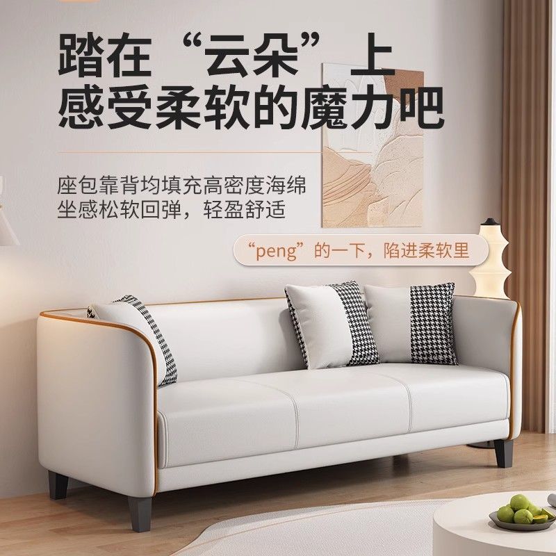 Italian accessible luxury cat claw fabric sofa small apartment living room double rental room bedroom apartment simple modern large sofa