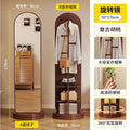 Full-length mirror floor mirror for homeall-in-one dressing mirror girl bedroom rotatable movable fitting mirror hanging coat rack