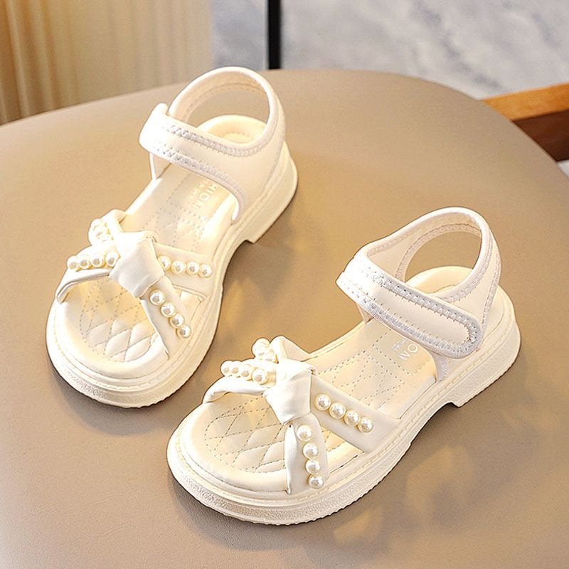 Girls' sandals: new summer  fashionable soft-soled princess beach slippers for girls and big kids