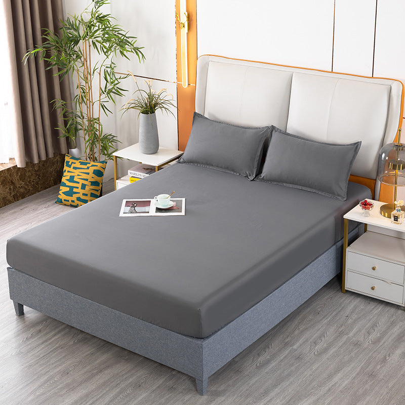 Pure color bed cover single piece bed cover three piece set simmons bed skirt one circle elastic all inclusive fitted sheet bed bag