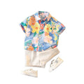Boys' summer short-sleeve outfit:  new trendy style, stylish baby clothes, kids' summer cool & edgy apparel