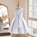 Girls' luxury satin dress - minimalist sleeveless pleated skirt, princess style - hot new arrival for cross-border e-commerce