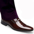 Men's casual business leather shoes - korean style slip-ons, formal leather shoes for men, british style youth casual dad shoes