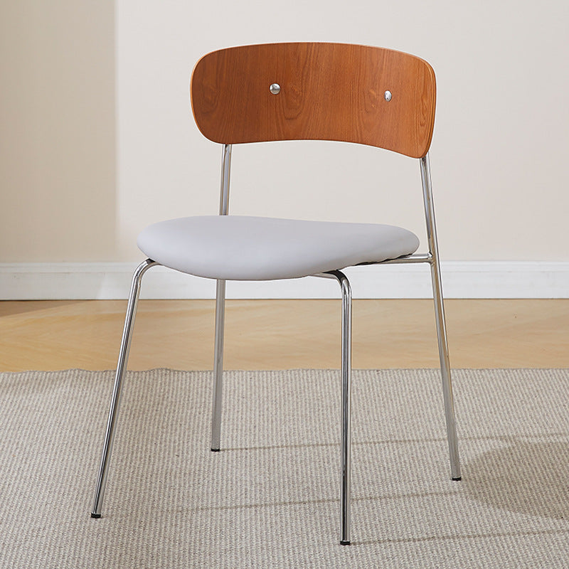 American cafe retro leather dining chair barbecue restaurant industrial style wrought iron chair simple milk tea shop dining stool