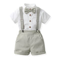 Newborn boy's first birthday outfit, baby boy's british gentleman suit, summer children's clothing, boy's shirt for spring and summer