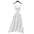 Vacation style cut outknitting low-cut suspender dress for women summer sleeveless slimming look a-line skirt work clothing socialite style