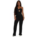 C7418 cross-border   fashion women's elegant slim-fit sleeveless top and pants two-piece set