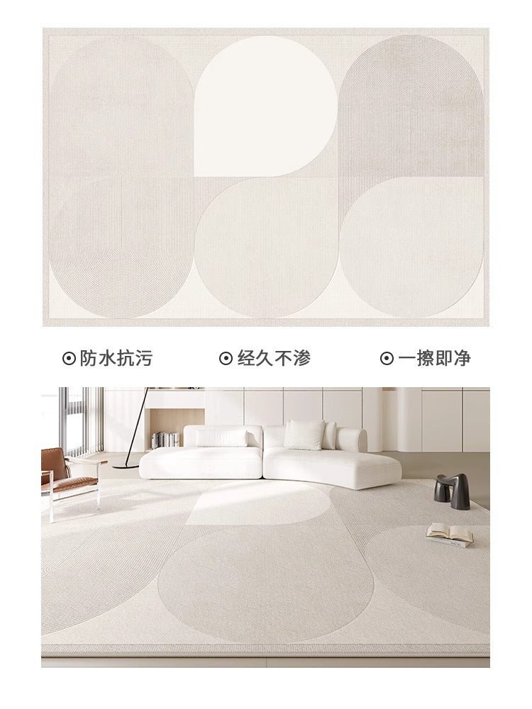 Carpet living room  new bedroom bedside sofa floor mat no-wash, wipeable, no-maintenance, light luxury, high-end cream style