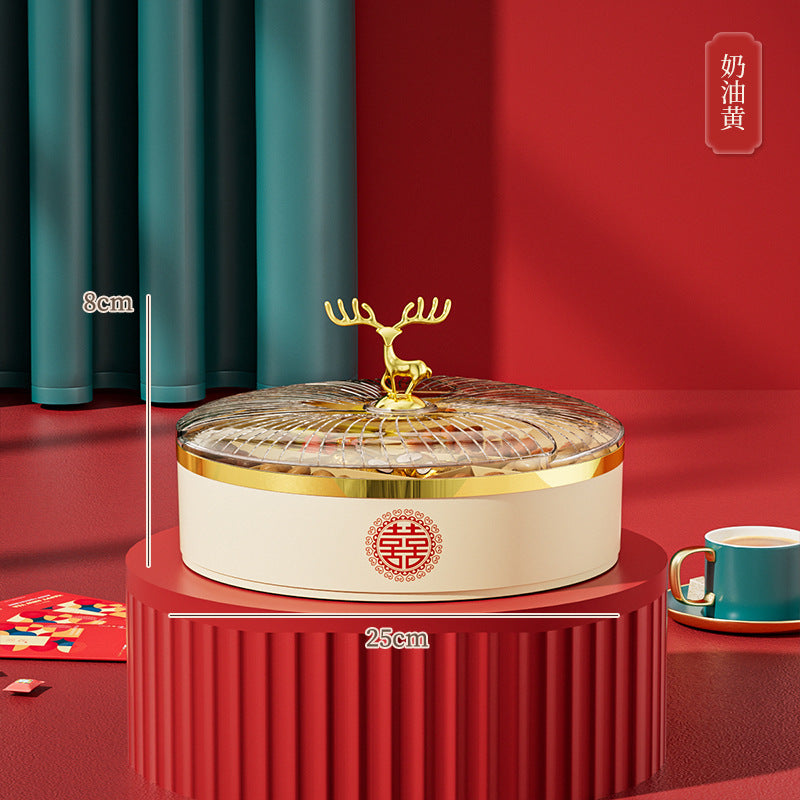 High-style dried fruit platter, perfect for housewarmings, weddings, chinese new year, and everyday use. ideal for home living rooms, this dried fruit storage box also works great as a snack and candy container