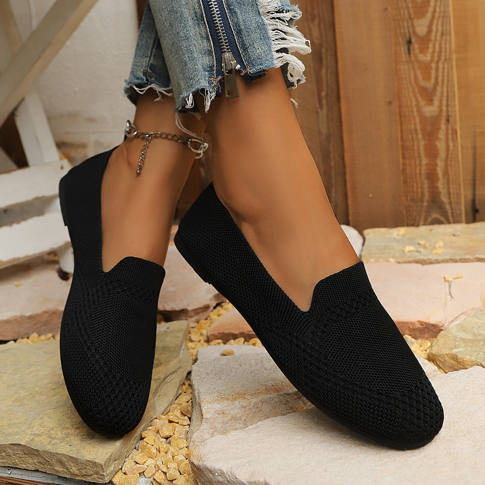 summer new arrival: plus-size women's casual, comfortable, stylish, minimalist, breathable slip-on flats - wholesale