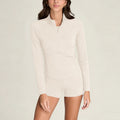 new arrival cross-border nude breathable stand-up collar hidden zipper outwear tennis shorts casual sports yoga suit