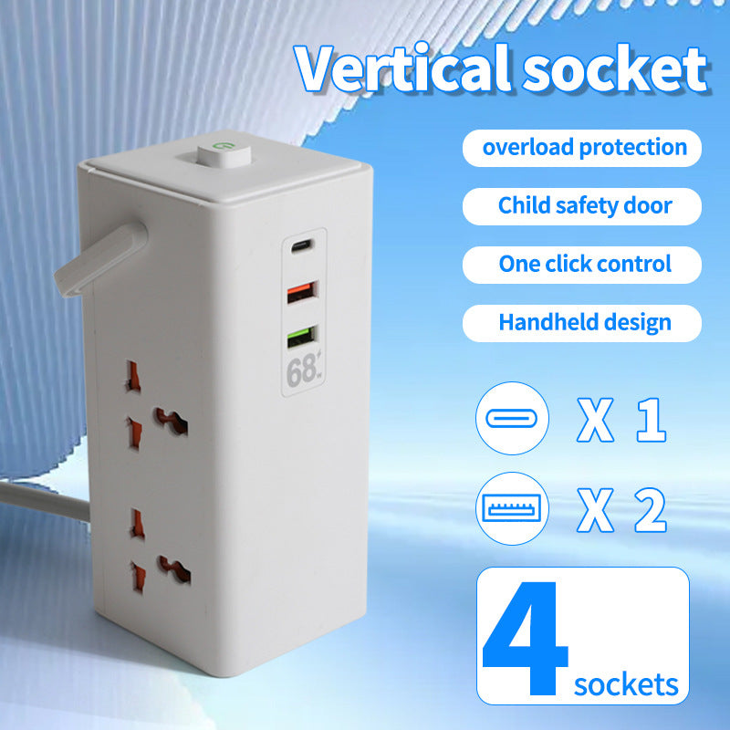 Us standard power strip with fast charging, uk standard power strip, multifunctional hong kong version power strip, european standard multi-outlet power strip, type-c fast charging