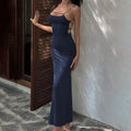 Shein independent cross-border european and american women's fashion: elegant & sexy backless short-sleeve designer party dress