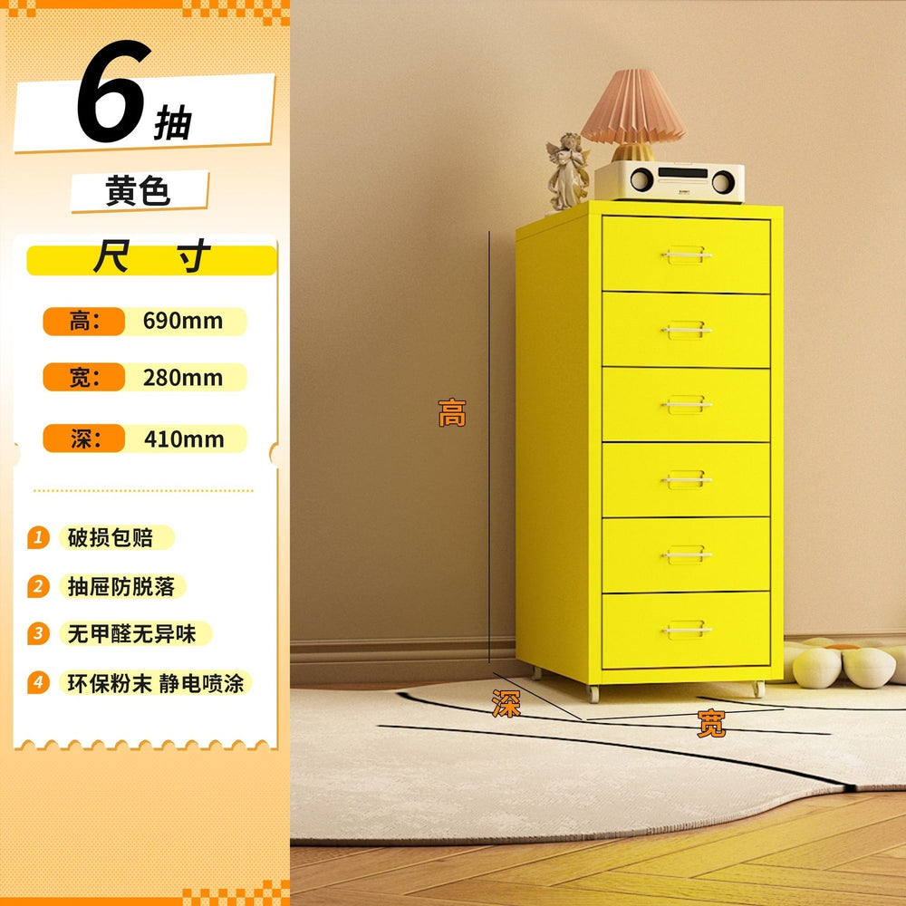 For home under the table file cabinet drawer cabinet storage cabinet iron storage cabinet slit storage cabinet iron file drawer cabinet
