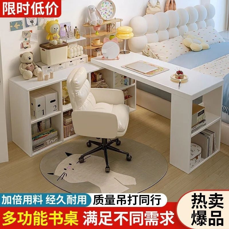 Corner desk home study table bedroom girls dressing table bookcase all-in-one free combination corner computer desk