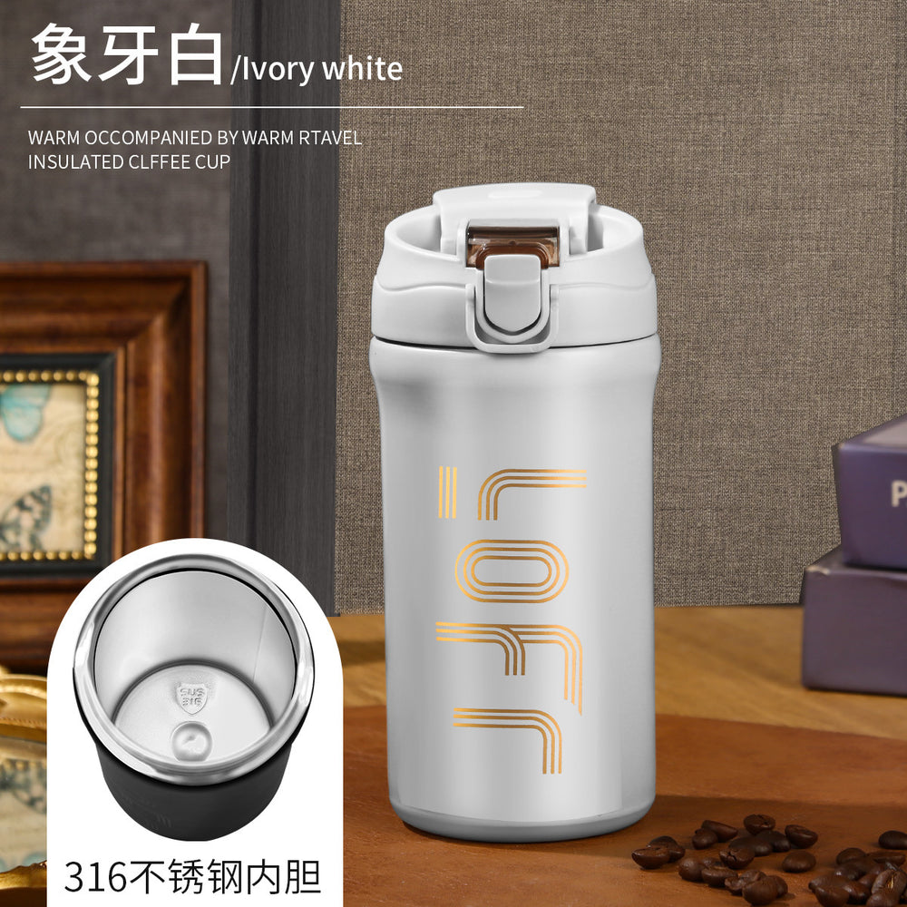 Travel coffee cup for men casual car thermos cup for women accessible luxury cold and hot outdoor portable straw water cup with engraving