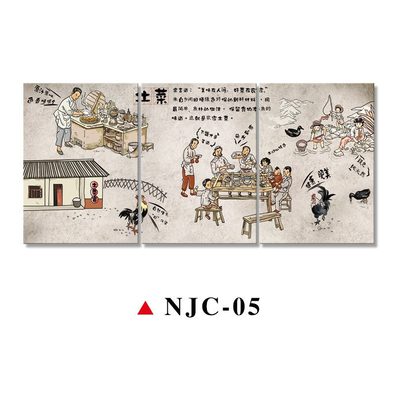 Hotel box wall decoration painting creative agritainment wall mural restaurant catering shop farmyard room painting