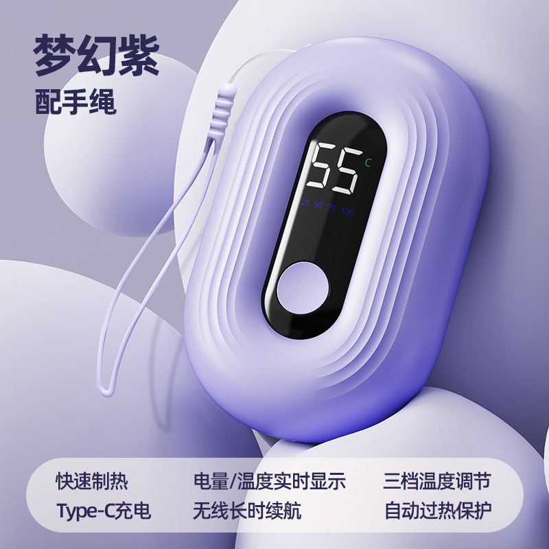 Digital display cute hand warmer stuffed rechargeable explosion-proof warmer usb portable cartoon warmer baby electric heating cake cute pet