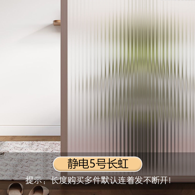 Electrostatic glue-free crystal long iris three-dimensional film bathroom new Changhong anti-peeping and transparent glass film