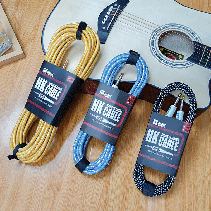 HK braided cable noise reduction audio cable folk music electric box acoustic guitar bass cable musical instrument cable