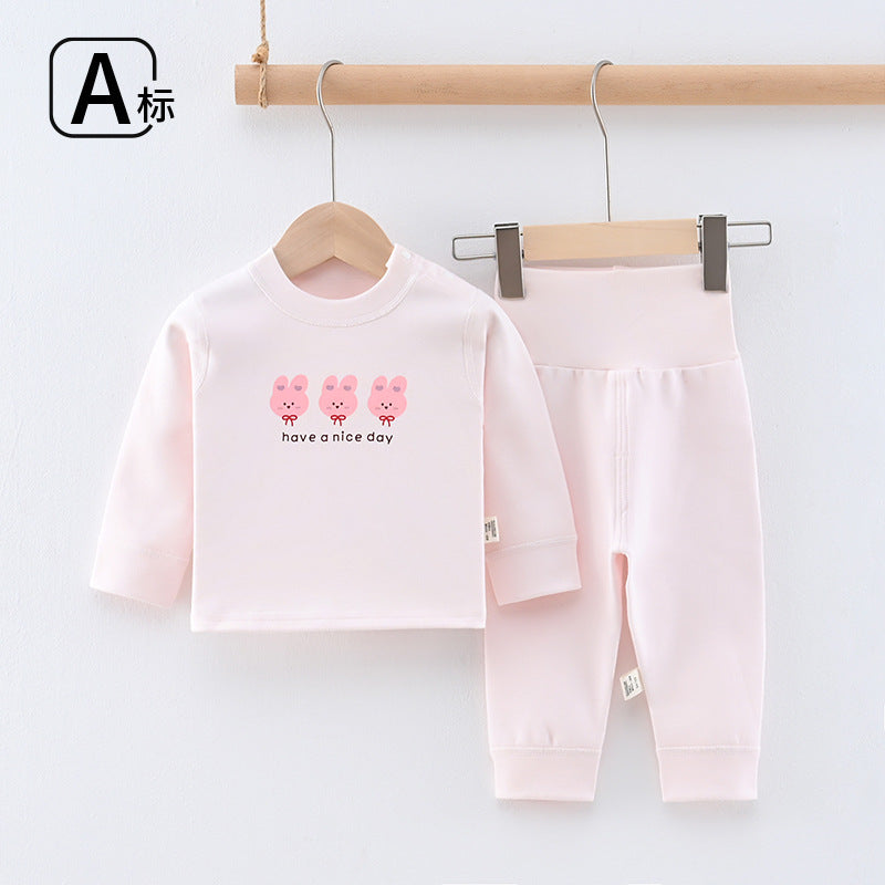 Baby clothes autumn clothes separatessuitfall and winter comfortable velvet cotton boys girls intimates bottom pajamas