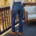 Fashionjeans women's new best-selling fashionelegantwork clothing raw edge straight-leg pants washed stretch jeans