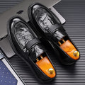 Men's genuine leather dress shoes - new hand-crafted texture, business & casual style, british pointed toe, groom & wedding shoes