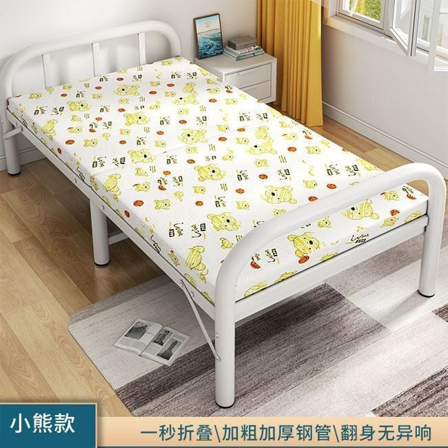 Folding bed sheets for home use, simple bed, office nap tool, dormitory lunch break, small bed, rental house, adult iron bed