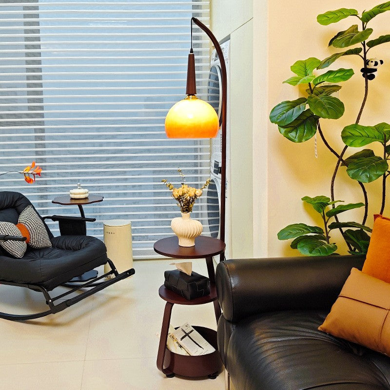 Medieval style living room fishing floor lamp next to the sofa classy bedroom bedside table storage accessible luxury atmosphere table lamp