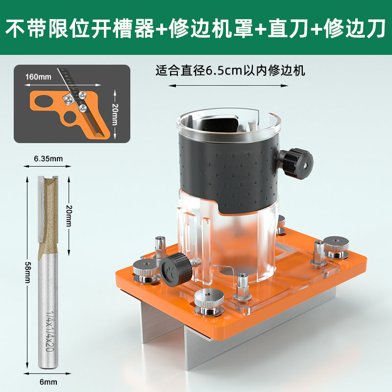 Two-in-one connector slotter, invisible piece slotting machine, new woodworking trimming machine, slotting bracket, hole opening artifact