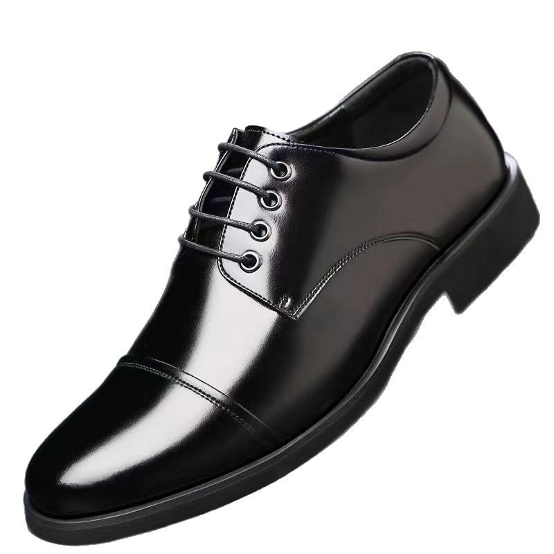 New arrival business formal leather shoes men's casual wedding groom british heightening summer breathable youth pointed toe men's shoes