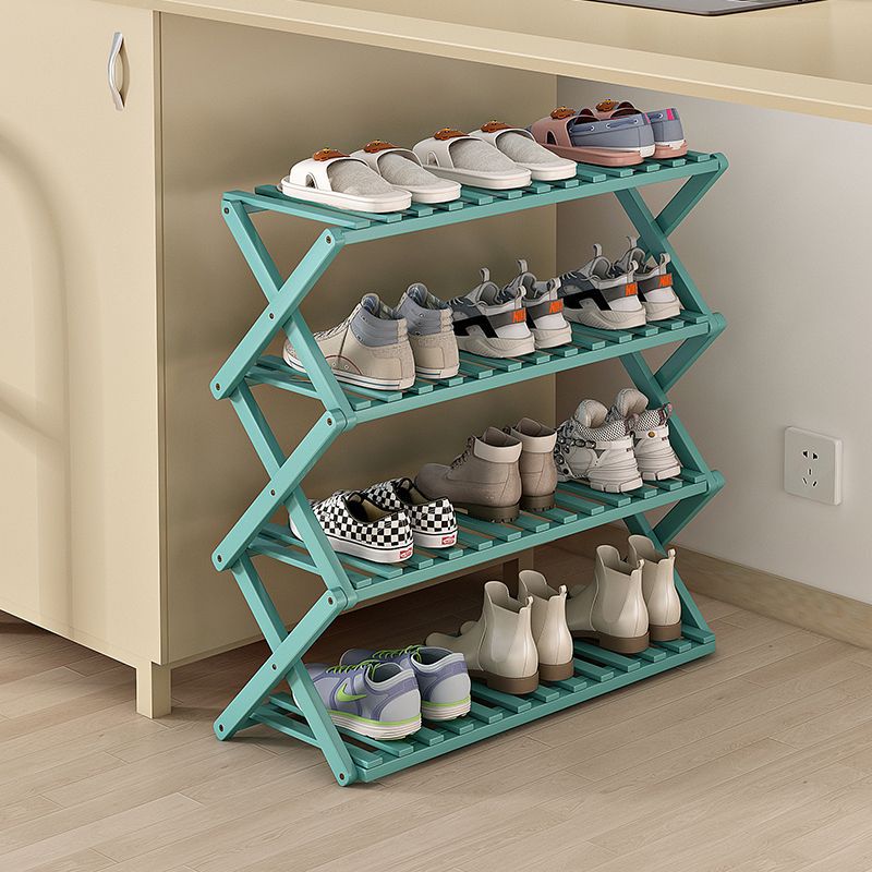 Shoe rack simple door for home multi-layer storage space-saving corner small dust-proof narrow shoe cabinet free of installation
