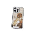 Suitable for iphone 16 hand-painted girl and bear mobile phone case apple 17 diamond glitter anti-fall diamond star hard case