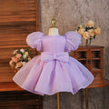 Export dressfashion puff sleeve tutu skirtbows princess skirt girl dress dress first birthday evening dress