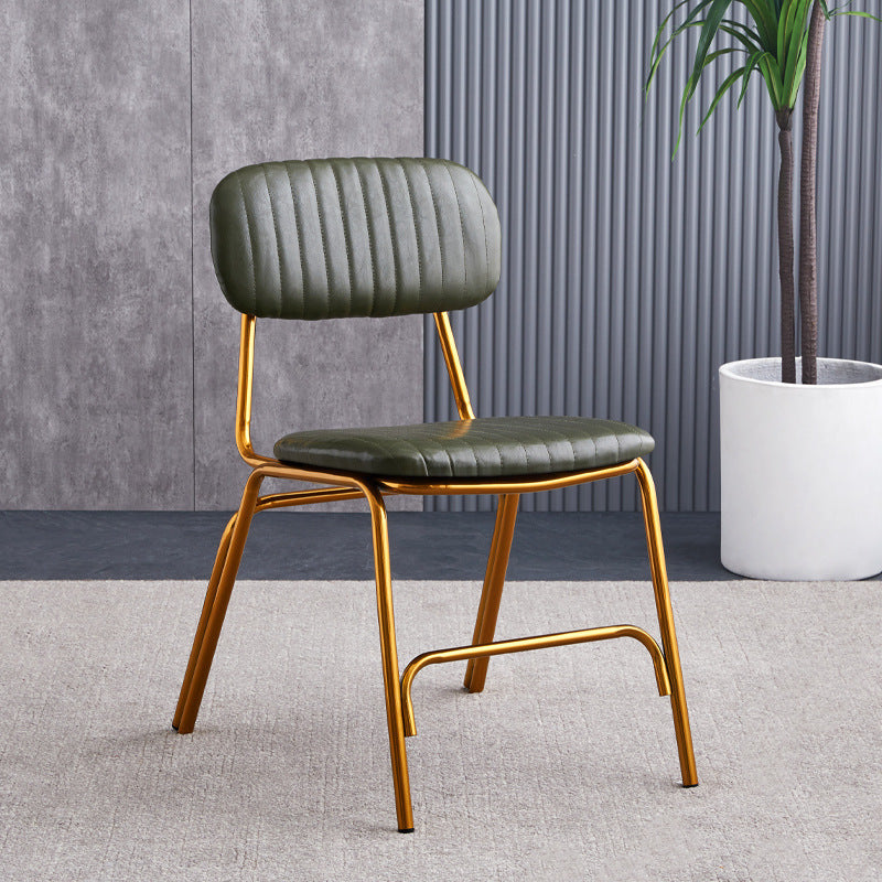 American loft iron art sub restaurant hot pot shop retro leather dining chair milk tea shop cafe casual back chair stool