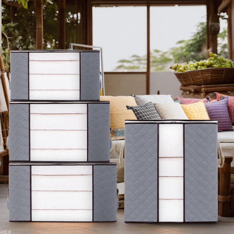 Non-woven storage bag, clothes quilt, moving luggage packing bag, large clothing quilt storage and finishing bag.