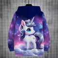 Kids' hoodie jacket, cross-border hot seller: cute cartoon print fashion zip-up hoodie for girls, dropshipping available